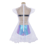 Déguisement Femme Robe d'Astronaute Extraterrestre Bleue Costume pour Halloween