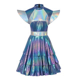 Déguisement Femme Robe de Robot à Intelligence Artificielle Costume pour Noël