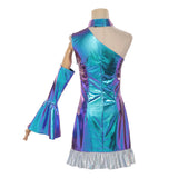 Déguisement Femme Robe Spatiale Métallique Futuriste Costume pour Halloween