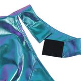 Déguisement Femme Robe Spatiale Métallique Futuriste Costume pour Halloween