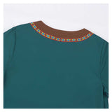 Déguisement Femme Robe Viking Rurale Médiévale Vert Paon Foncé Costume