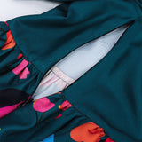 Déguisement Femme Robe Vintage à Imprimé de Pâques Costume