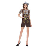 Déguisement Femme Salopette Tenue Costume pour Oktoberfest