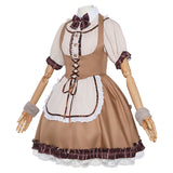 Déguisement Femme Shiba Maid Robe Marron Mignonne pour Halloween Carnaval