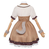 Déguisement Femme Shiba Maid Robe Marron Mignonne pour Halloween Carnaval