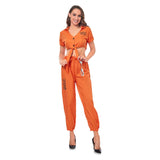 Déguisement Femme Uniforme Orange de Prison Costume d'Halloween