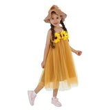 Déguisement Fille Épouvantail Robe Jaune Costume d'Halloween