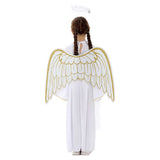 Déguisement Fille Angel Robe+Bandeau Lumineux Costume Pour Carnaval