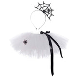 Déguisement Fille Araignée Tutu Robe Blanche Costume d'Halloween