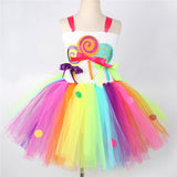 Déguisement Fille Bonbon Colorée Robe Costume d'Halloween