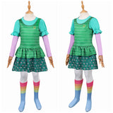 Déguisement Fille Bonnie Film Robe Verte Enfant avec Chaussettes pour Halloween
