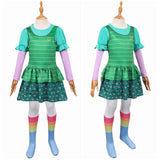 Déguisement Fille Bonnie Film Robe Verte Enfant avec Chaussettes pour Halloween