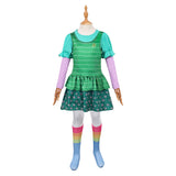 Déguisement Fille Bonnie Film Robe Verte Enfant avec Chaussettes pour Halloween