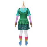 Déguisement Fille Bonnie Film Robe Verte Enfant avec Chaussettes pour Halloween
