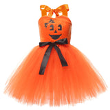 Déguisement Fille Citrouille Pumpkin Robe Orange pour Halloween Carnaval