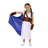 Déguisement Fille Déesse de La Lune Robe Blanche Costume d'Halloween