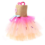 Déguisement Fille Donut Tutu Robe Rose Costume d'Halloween