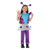 Déguisement Fille Ensemble Alien Violet Costume Pour Halloween Carnaval