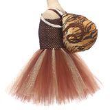Déguisement Fille Escargot Tutu Robe Costume Marron pour Halloween Carnaval