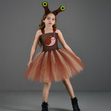 Déguisement Fille Escargot Tutu Robe Costume Marron pour Halloween Carnaval