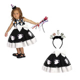 Déguisement Fille Fantôme Tutu Jupe Noire+Serre-tête Costume d'Halloween