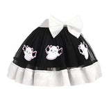 Déguisement Fille Fantôme Tutu Jupe Noire+Serre-tête Costume d'Halloween