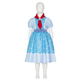 Déguisement Fille Holly Wheeler Robe Bleu avec Cape Costume pour Carnaval