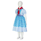 Déguisement Fille Holly Wheeler Robe Bleu avec Cape Costume pour Carnaval