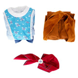 Déguisement Fille Holly Wheeler Robe Bleu avec Cape Costume pour Carnaval
