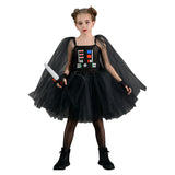 Déguisement Fille Jedi Tutu Robe Noire Costume d'Halloween