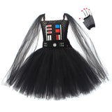 Déguisement Fille Jedi Tutu Robe Noire Costume d'Halloween