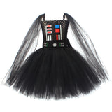 Déguisement Fille Jedi Tutu Robe Noire Costume d'Halloween