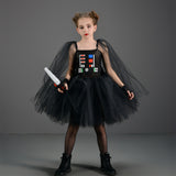 Déguisement Fille Jedi Tutu Robe Noire Costume d'Halloween