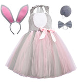 Déguisement Fille Lapin Gris TuTu Robe Costume d'Halloween