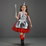Déguisement Fille Le Magicien d'Oz l'Homme de Fer-blanc Tutu Robe Cosplay Costume
