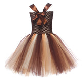 Déguisement Fille Lion Tutu Robe Marron Costume d'Halloween