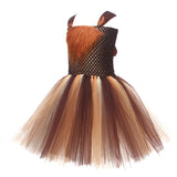 Déguisement Fille Lion Tutu Robe Marron Costume d'Halloween