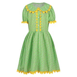 Déguisement Fille Maid Robe Coloniale Verte avec Chapeau Costume d'Halloween