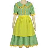 Déguisement Fille Maid Robe Coloniale Verte avec Chapeau Costume d'Halloween