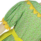 Déguisement Fille Maid Robe Coloniale Verte avec Chapeau Costume d'Halloween