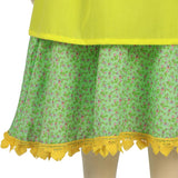 Déguisement Fille Maid Robe Coloniale Verte avec Chapeau Costume d'Halloween