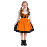 Déguisement Fille Maid Robe Orange Costume pour Oktoberfest