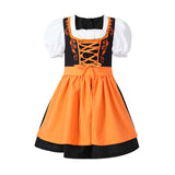 Déguisement Fille Maid Robe Orange Costume pour Oktoberfest