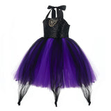 Déguisement Fille Maleficent Tutu Robe+Couronne Costume Violet d'Halloween