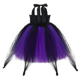 Déguisement Fille Maleficent Tutu Robe+Couronne Costume Violet d'Halloween