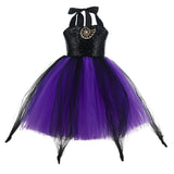 Déguisement Fille Maleficent Tutu Robe+Couronne Costume Violet d'Halloween