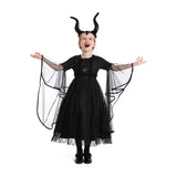 Déguisement Fille Maléfique TuTu Robe Noire Costume d'Halloween