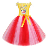 Déguisement Fille Pop-corn Tutu Robe Longue Costume pour Halloween Carnaval