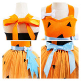 Déguisement Fille Primitif Tutu Robe Orange Costume d'Halloween