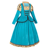 Déguisement Fille Princesse Écossaise Robe Médiévale Costume Vert pour Halloween
